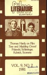 LITERATURE / FILM QUARTERLY magazine side cover Issue 34  Vol 9 # 2  1981